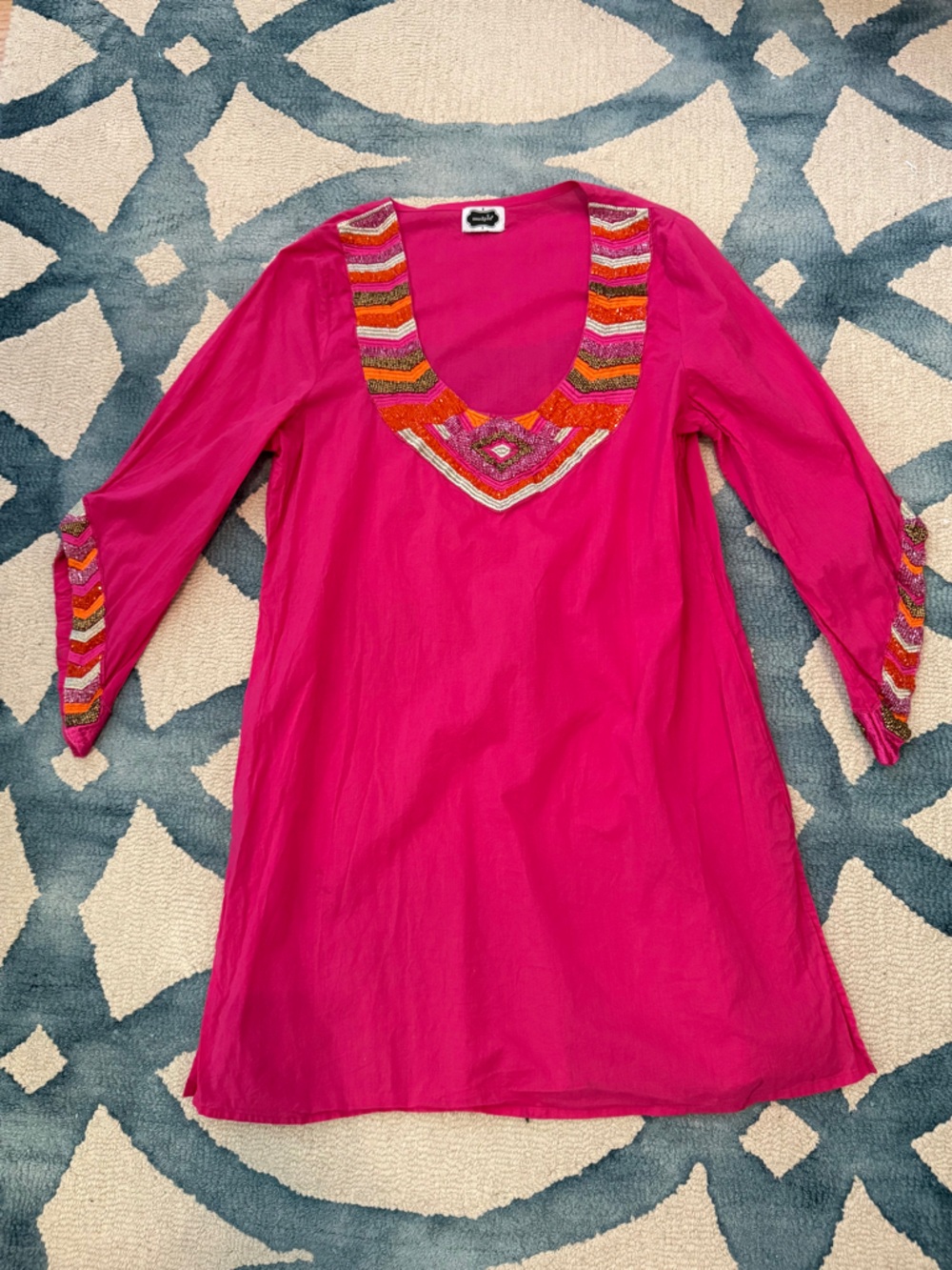 Mud Pie Bright Pink Cover Up